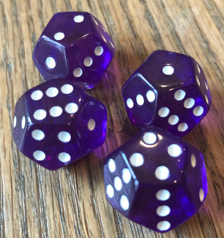 Clear Purple with White Pips